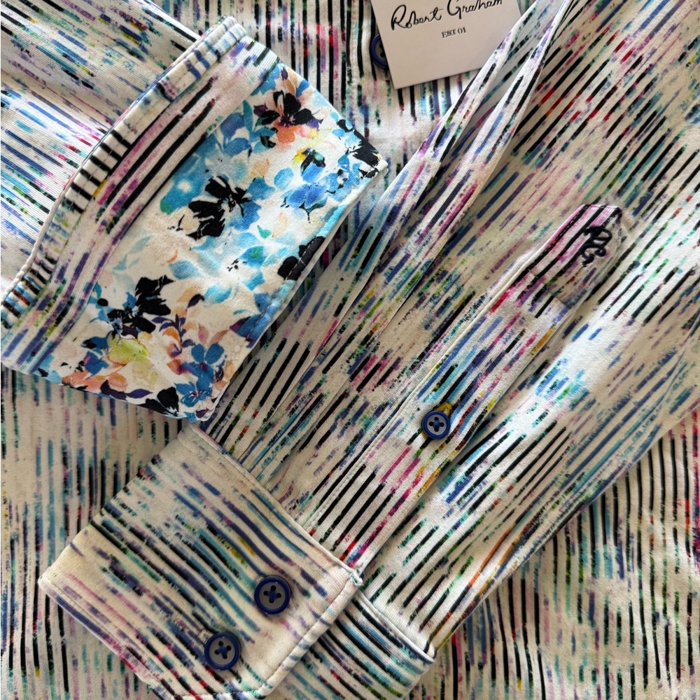 Robert Graham Men’s Delray Classic Fit Knit Button Down Shirt NEW - Picture 5 of 11